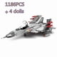 thumbnail image 1 of Bloques de construcción de la serie de armas de la Fuerza Aérea Militar, juguetes de avión Jet, chopper, J-15, tiburón volador, regalo de cumpleaños para niños,NO BOX, 1 of 7