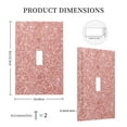 thumbnail image 5 of Kll Rose Gold Pink Glitter Wall Plate,Gloss Finish,Standard Size 1 - 5" X 3", Polycarbonate Thermoplastic,Electric Receptacle Plug Covers, 5 of 8