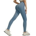 thumbnail image 2 of Yoga Pants Women High Waist Lifting Seamless Long Length Leggings for Workout Yoga Leggings for Women Blue M, 2 of 5