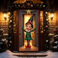 thumbnail image 6 of Miwamany Festive Christmas Door Banner, Soft Fabric Tapestry with Snowman Scene, Front Door Hanging Cover for Winter Holiday Wall Decor, 6 of 9