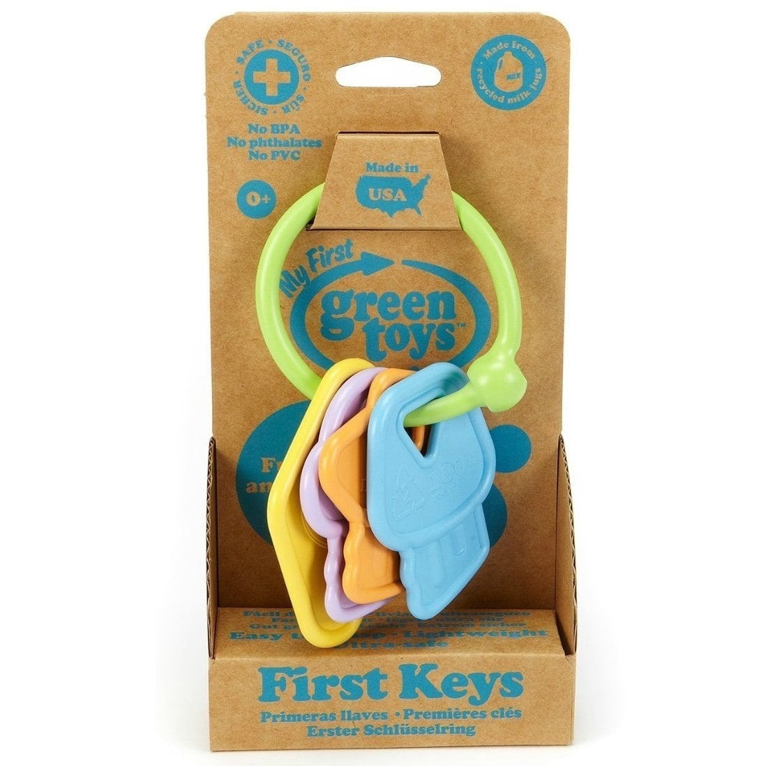Green Toys Eco-Friendly Baby Teether, Multicolor, 4 Piece Count