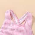 thumbnail image 6 of Happy Town Toddler Baby Girl Beach Bathing Suit Floral Sleeveless One-Piece Swimsuit With Bowknot, 6 of 9