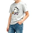 thumbnail image 4 of CONFREE Halloween Boys Short Sleeve Tshirts Crew Neck Cute Ghost Graphic Soft Hallowmas T-Shirts for Kids, 4 of 5