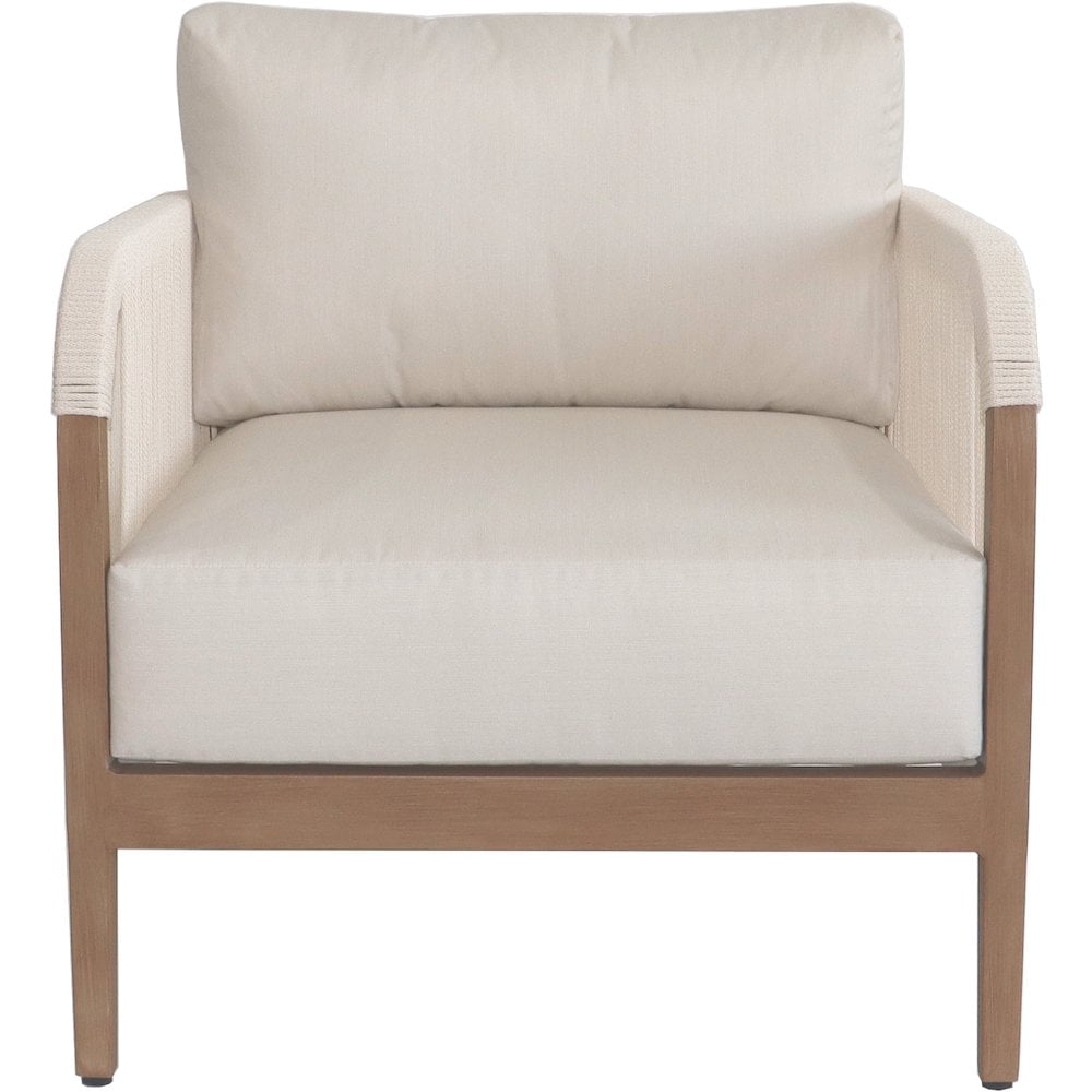 Meridian Furniture Maui Cream Resilient Fabric Outdoor Patio Chair