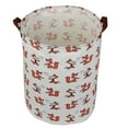 thumbnail image 4 of Cotton Linen Foldable Large Storage Baskets, 19.7" Waterproof Round Clothes Basket Laundry Hamper with Handles, Cute Cartoon Kids Nursery Laundry Basket, Baby Gift - Toy Storage (Color Fox), 4 of 7