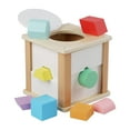thumbnail image 2 of Centro de actividades de madera para niños pequeños, juguete clasificador de formas, combinación sensorial, bloque de forma Montessori de madera 6 en Hugo Cubo de actividades, 2 of 10