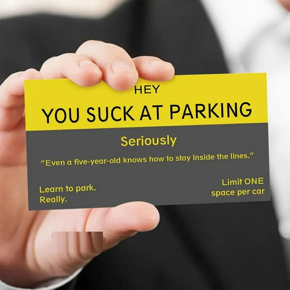 ZZkhGO Parking Prank Notice Cards, 100 Pack Removable Violation Cards, Funny Car Dashboard Tags for Vehicle Humor Gifts