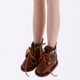 thumbnail image 4 of 1 Par de Lindos Zapatos de Cuero de PU, Botas Ajustadas para Vestir a La Muñeca de 12 Pulgadas a La Moda , marrón, 4 of 8