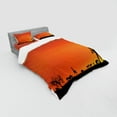 thumbnail image 2 of Ambesonne Animal Bedding Set 4 Pcs, Savannah Sunset with Gull, Queen, Burnt Orange and Black, 2 of 2