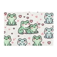 thumbnail image 2 of Toilet Rug Rectangle Bathroom Rugs Non-Slip Soft Plush Machine Washable Contour Bath Mat Cute Love Frogs 24x16, 2 of 9