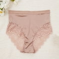 thumbnail image 2 of WULMLEO Women's 1 Pack Lace Panties Cheeky Mid Rise Wide Gusset Aron Belly Ladies Underwear Panties Khaki L, 2 of 3