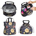 thumbnail image 2 of Pioneer Flower Floral Print Pattern Drawstring Lunch Bag Women - Drawstring Lunch Bag Insulated for Work Office - Stain-Resistant Large Lunchbags for Women with Multi-Pockets, 2 of 6