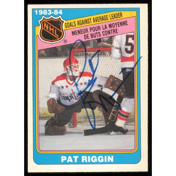 Pat Riggin Autographed 1984-85 O-Pee-Chee Card #386 Washington Capitals SKU #255079