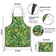 thumbnail image 3 of Green Pioneer Flower and Paisley Pattern Apron-Garden Aprons for Women with Pockets-Cotton Linen Waterproof Kitchen Cooking Gardening Aprons Adjustable for Kitchen,Cooking,BBQ and Salon 33x27 Inch, 3 of 7