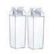 thumbnail image 1 of 2 botellas de agua de cartón de leche de plástico transparente a prueba de fugas, botellas de leche transparentes para viajes, oficina y escuela., 1 of 7