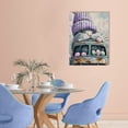 thumbnail image 2 of Fenyluxe Easter Gnome Canvas Wall Art, Violet Bunny Hat Decor, Fanciful Spring Artwork for Living Room, Bedroom, Office 12x16in, 2 of 5