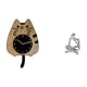thumbnail image 1 of Adorno de reloj de gato y estatua de pensador abstracto para cocina, oficina, sala de estar, estante, regalo de inauguración de casa, decoración del h, 1 of 8