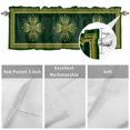 thumbnail image 4 of Curtain Valance for Windows, Abstract Shamrock Celtic Knot Kitchen Valances Rod Pocket Short Curtains, St. Patrick's Day Green Theme Window Valance for Bedroom Bathroom Living room 54x18in, 4 of 9
