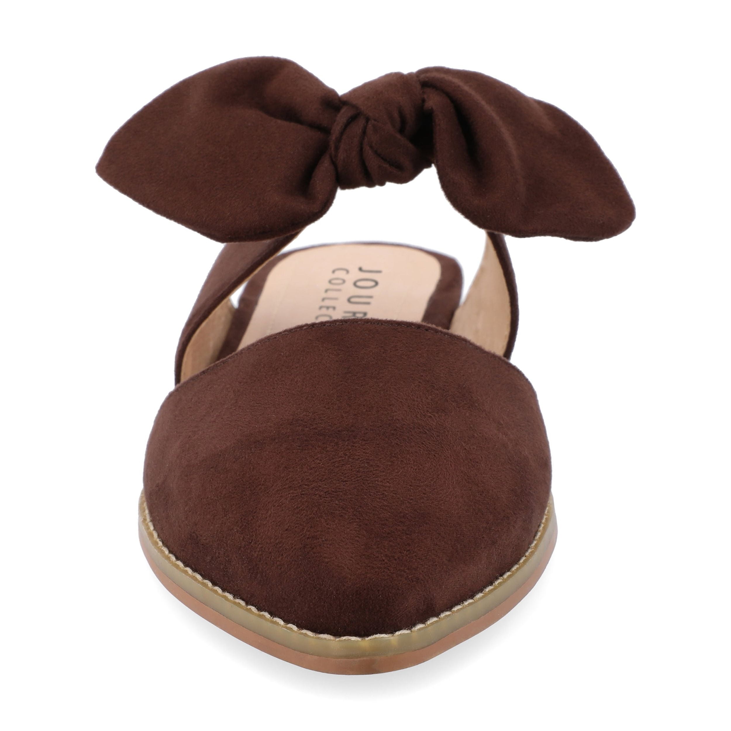 Journee Womens Telulah Narrow Width Slip On Pointed Toe Mule Flats