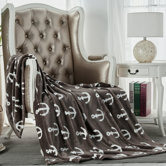 HAOK Soft Warm Plush Fleece Flannel Throw Blanket,Print Throw 50" x 60"