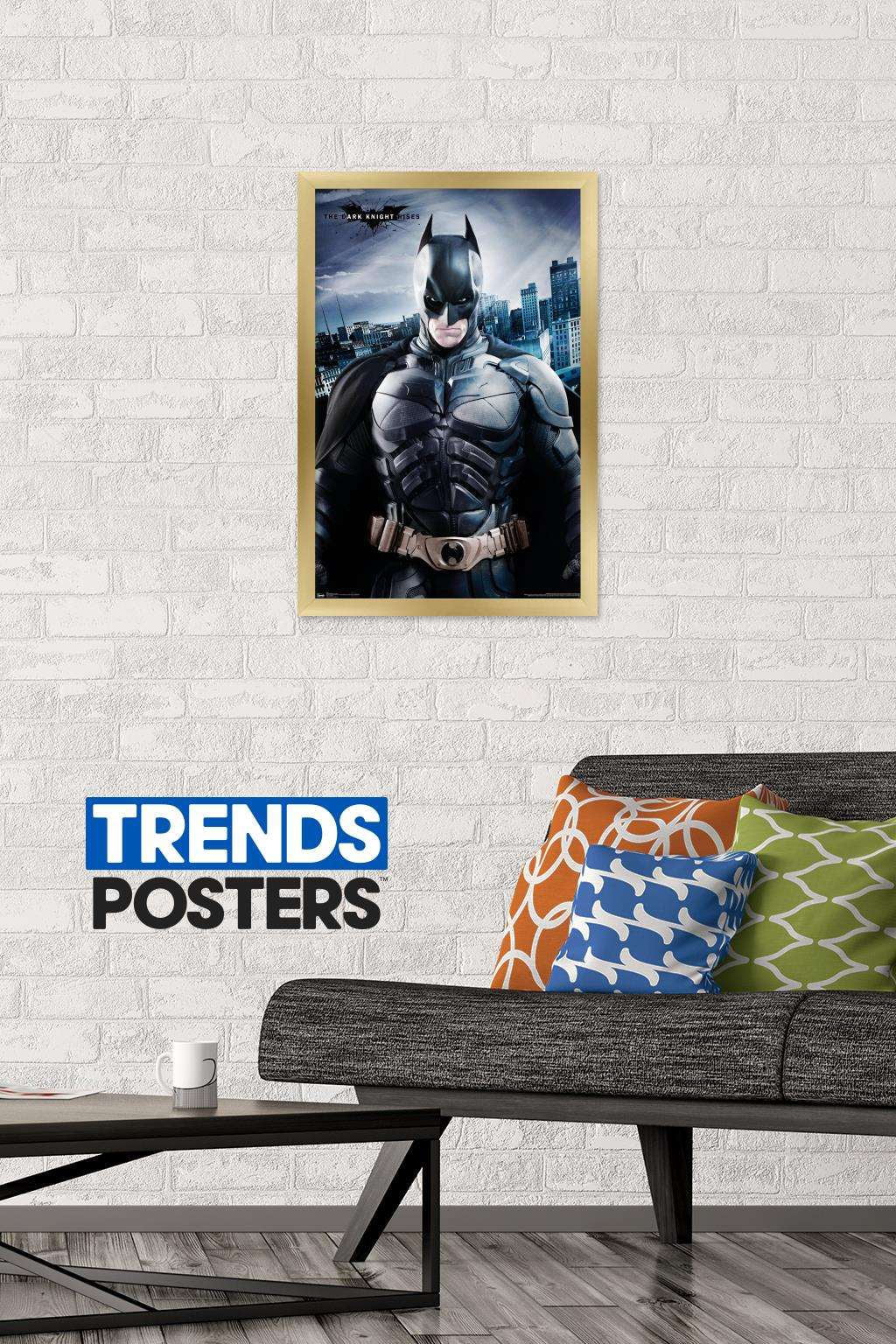 DC Comics Movie - The Dark Knight Rises - Batman - The Caped Crusader Wall Poster, 14.725" x 22.375", Framed
