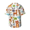 thumbnail image 2 of Sigee Animal Cartoon Style Print Men's Shirts Casual Button Down Short Sleeve Summer Beach Shirt Hawaiian Vacation Shirts Tee Shirt-X-Large, 2 of 7