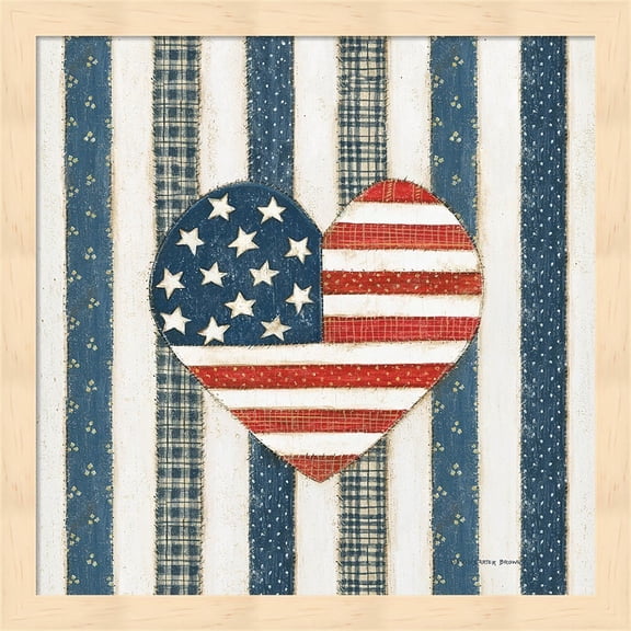 Metaverse David Carter Brown 'Americana Quilt VI' Framed Art - Multi