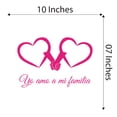 thumbnail image 4 of Spanish Wall Decals for Children Bedroom - Yo Amo A Mi Familia Love for Family Quote Home Wall Sticker - Size: 10 In x 7 In, 4 of 5