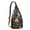 Camel, variant on Tropical Island Sling Backpack – Boho Safari Jungle Crossbody Daypack with Exotic Palm Tree & Coastal Sunset Print, Lightweight & Stylish for Beach Vacation, Hiking & Travel