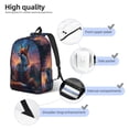 thumbnail image 3 of Fotbe Starry Sky Meditating Fox Mochila de Lona con Estampado, Mochila Duradera, Mochila Versátil de Alta Calidad, Mochila Compacta Vintage-Medium, 3 of 5