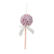 SLYNSHome Peppermint Candy Ornament,Hanging Candy Balls Decoration Christmas Candy Cane Balls for Christmas Tree Party Home Decor - Pink