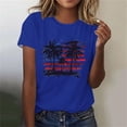 thumbnail image 2 of successthop Independence Day Clothes Women Flags USA Birthday T Shirt Casual Shirts Crewneck Short Sleeve Tops Blue L, 2 of 4