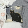 thumbnail image 2 of Orinice Cute Cat Graphic Decorative Throw Pillow Cover for Home Couch Living Room Bed Sofa - High-Quality Winter Home Decor 1PC 24x24in, 2 of 5