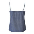 thumbnail image 6 of Womens Sequin Sleeveless Sparkly Tank Tops V Neck Strappy Shimmer Cami Top Sparkle Shirt,Blue S, 6 of 6