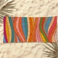 thumbnail image 4 of Toalla de playa de microfibra con estampado bohemio LIGHT Toalla de baño a prueba de arena Manta de playa Toalla multiusos de viaje 75 X 150 Cm, 4 of 5