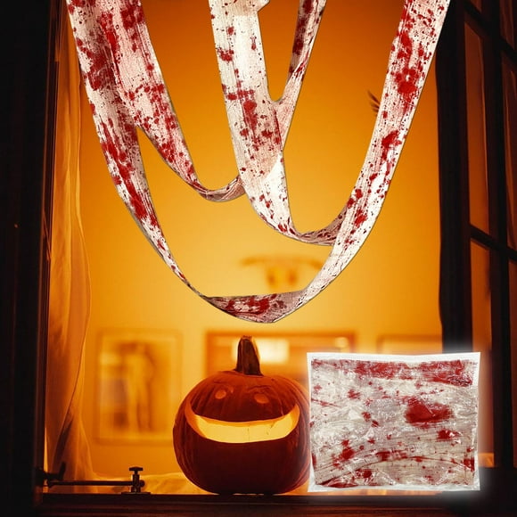 Qiopertar Flash Deals of the Day Halloween Versatile Bloods Stained Gauze Alert Tapee Isolation Tape Gauze Bloods Stained Bandage Halloween Decoration up to 65% off Gifts Clearance