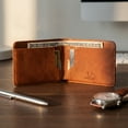 thumbnail image 5 of Vaultskin Manhattan Slim RFID-Blocking Leather Bifold Wallet, Cognac, 5 of 5