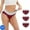 Wine, variant on HUPOM Period Underwear For Women Silk Underwear For Women Medium waist Elastic Waist Solid Briefs Orange 3XL