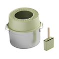 thumbnail image 1 of Caja De Arena Para Gatos Resistente Al óxido, Suministros Para Mascotas, Bandeja De Arena Para Conejos Y Gatitos, Color Verde, 1 of 8