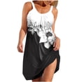 thumbnail image 2 of EGNMCR Robes de Fête pour Femmes Mode pour Femmes Sans Manches à Rayures Imprimées Ourlet Imprimé Robe de Plage Ample, 2 of 5