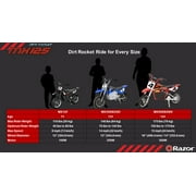 Razor Dirt Rocket MX125 - Black, 12V Electric-Powered Miniature Dirt Bike, for Child 5+