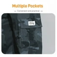 thumbnail image 4 of Men's Camouflage Pants Casual Military Army Combat Cargo Pants Leg-Bound Tapered Pants Multi-Pocket Drawstring Waist, 4 of 7