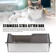 thumbnail image 5 of CAJA DE PARA GATOS DE ACERO CONPA INOXIDABLE, CAJA DE METÁLICA DE ENTRADA CON REMEDO DE PAREDES ATAS, BANDEJA DE METAL PARA GATOS PEQUEOS Y MEDIANOS, INCLUY, 5 of 7