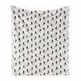 thumbnail image 1 of Childish Soft Flannel Fleece Throw Blanket, Poodle Dog Paws Hearts Funny Animal Girls Puppy Illustration, Cozy Plush for Indoor and Outdoor Use, 50" x 70", Dark Blue Grey and Pale Pink, by Ambesonne, 1 of 5