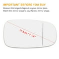 thumbnail image 3 of Side Mirror Glass for Saab 9-3 9-5 9-3X Passenger Right Side View LH Replacement Non-Heated, 3 of 6