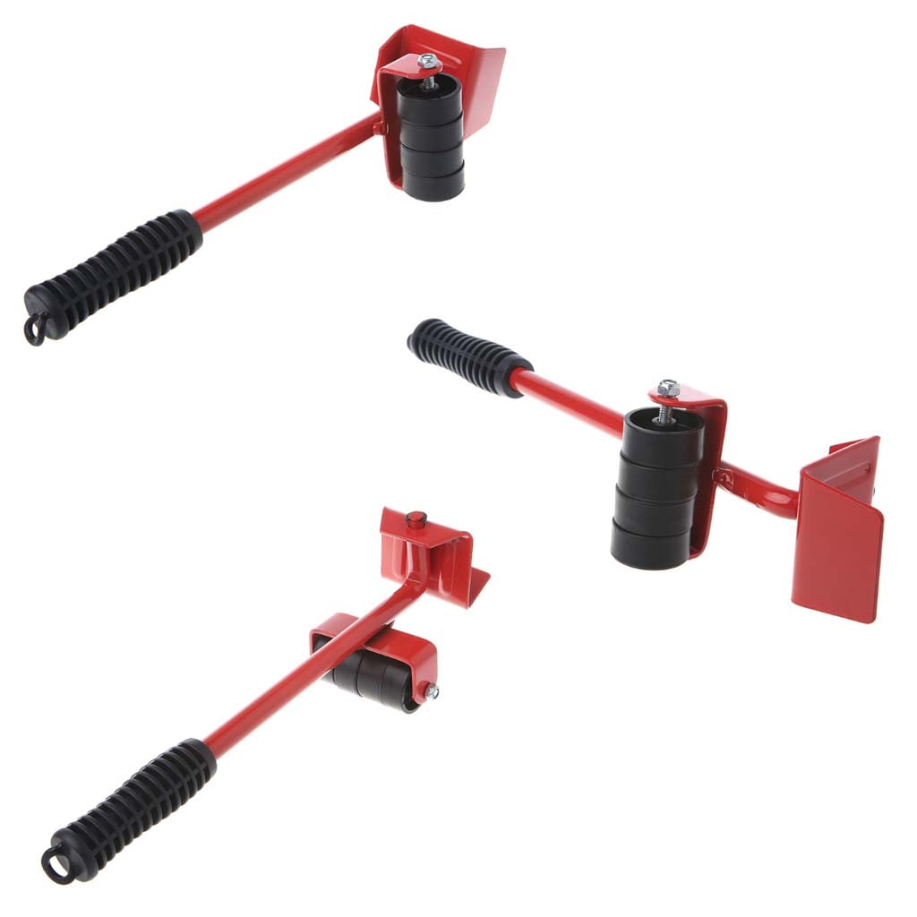 MOMOJIA Furniture Mover Tool Transport Lifter Heavy Stuffs Moving Wheeled Roller Bar Set