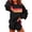 Black, variant on 2-Piece Lounge Sets for Women, Rainbow Striped Outfits Casual Long Sleeve Sweatshirt & Shorts Trendy Matching Sweatsuits - Pink XXL