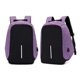 thumbnail image 2 of Mochila para ordenador de viaje de negocios, impermeable, con puerto de carga USB, diseño ergonómico, antirrobo, color: negro y morado, 2 of 4