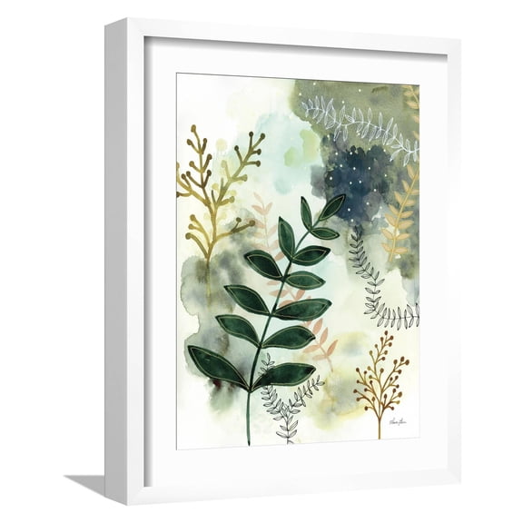 Art.com Woodland Walk V Art Print by Laura Horn, White Frame Wall Art, 17" x 21"