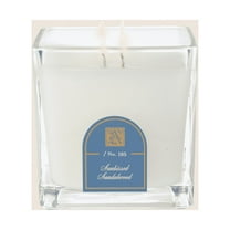 SUNKISSED SANDALWOOD  Aromatique Cube 12 oz Glass Scented Jar Candle